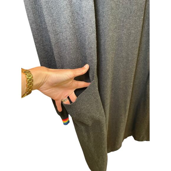 Spiritual Gangster | Women Large Rainbow Calli Long Cardigan Cashmere Sweater - Picture 10 of 14